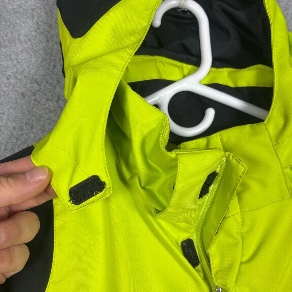Spyder Kids Neon Yellow Black Ski Jacket 10k/10k Big Kids Size 18 XL 5058-11